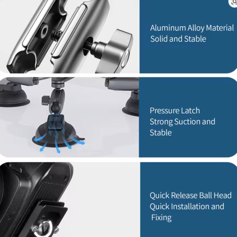 TELESIN Suction Cup Car Tripod
