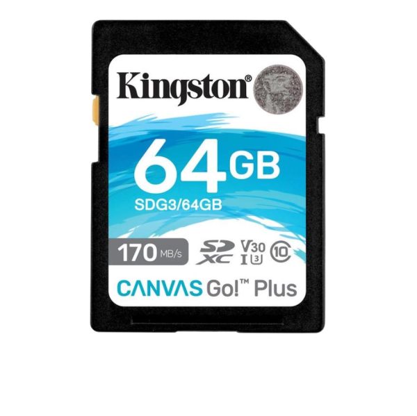 Kingston SDXC 64GB Canvas Go! Plus Class 10 UHS-I U3 V30