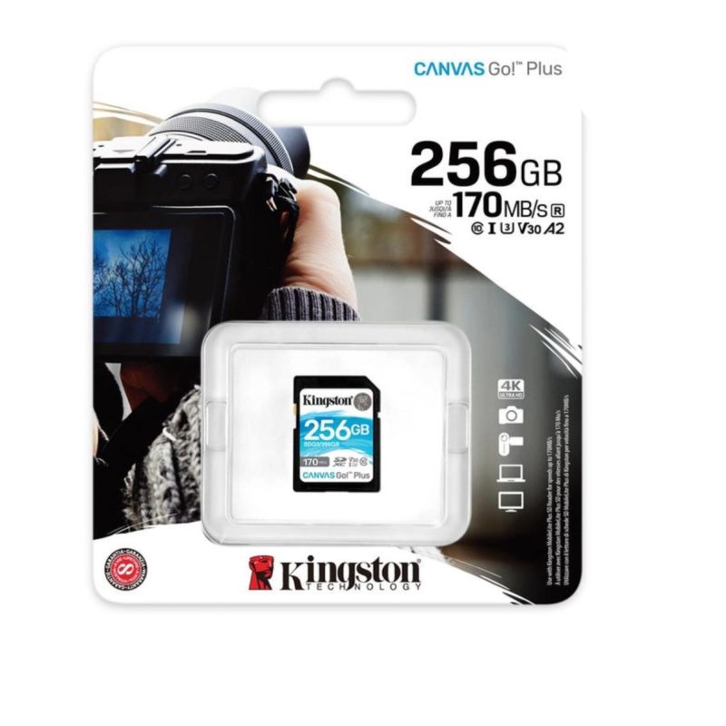 Kingston SDXC 256GB Canvas Go! Plus Class 10 UHS-I U3 V30