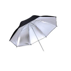 Серебристый зонт с мелким куполом на отражение